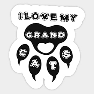 I Love My Grandcat Sticker